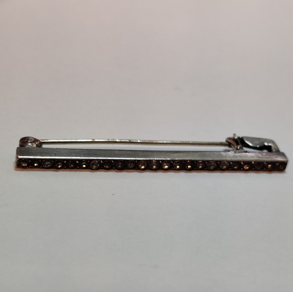 Antique Edwardian French Bar Pin Sterling Silver - Picture 6 of 14